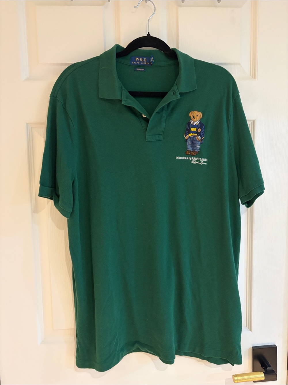 Polo by Ralph Lauren Men’s Green Polo with Bear Patch